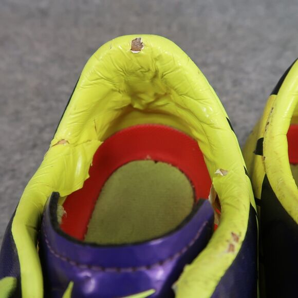 Nike Shoes Kids 5 Cleats Soccer Mercurial FG Sports Athletic Purple Volt Youth - Picture 14 of 16